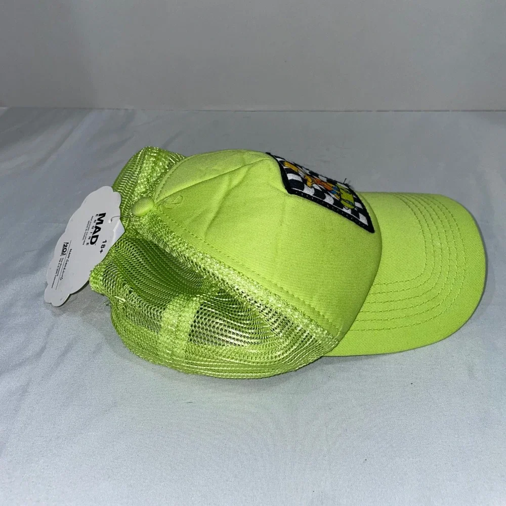 The Simpsons Bart Simpson Neon Green Trucker Hat Snapback Mad Engine